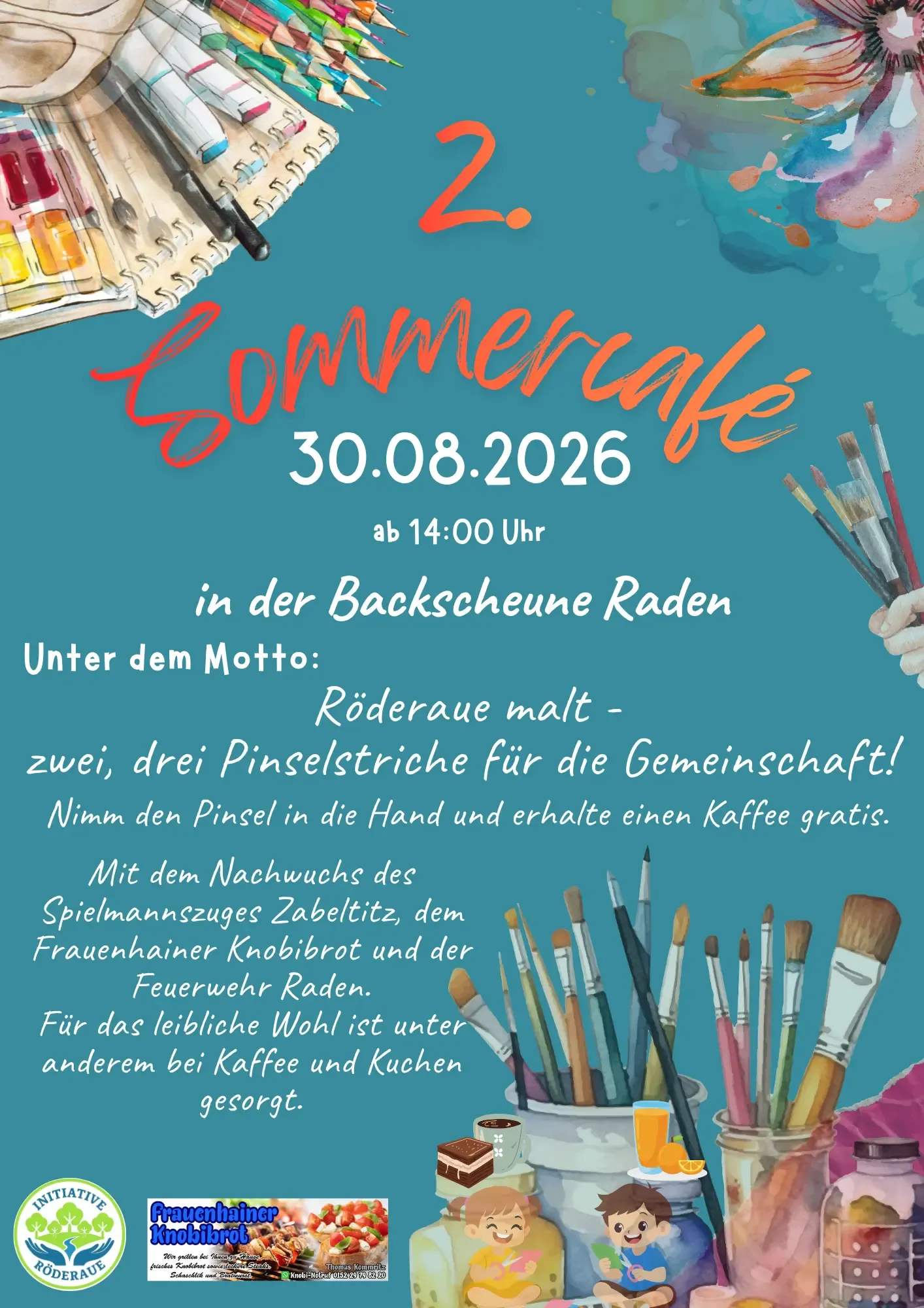 Flyer für 2. Sommercafé in Raden